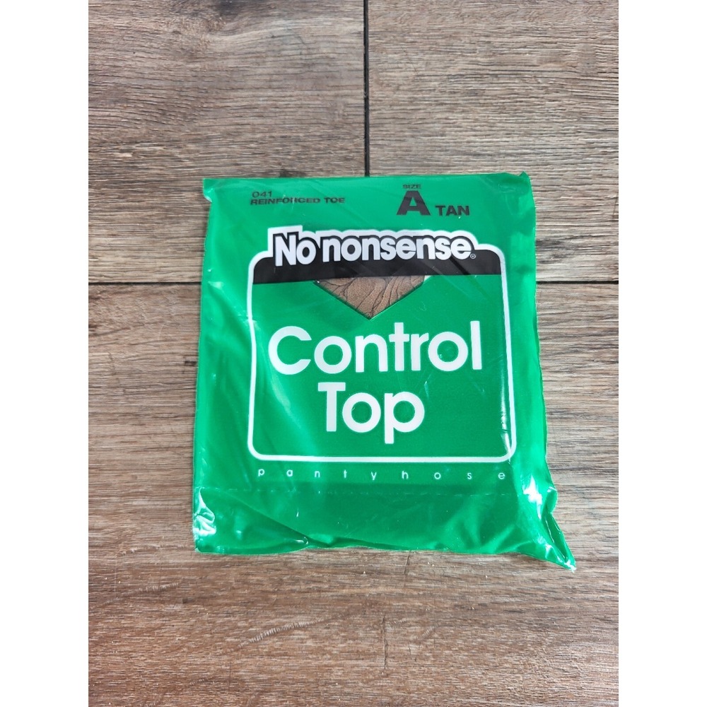 No Nonsense Control Top Pantyhose Reinforced Toe Size A Tan 1‎ Pair